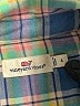 Vineyard Vines 100% Polyester Plaid Blue Long Sleeve Blouse Size 4 - photo 7