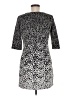 Lbisse Graphic Silver Cocktail Dress Size M - photo 2