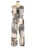 Denim & Co Graphic Tan Jumpsuit Size XL - photo 1