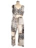 Denim & Co Graphic Tan Jumpsuit Size XL - photo 2