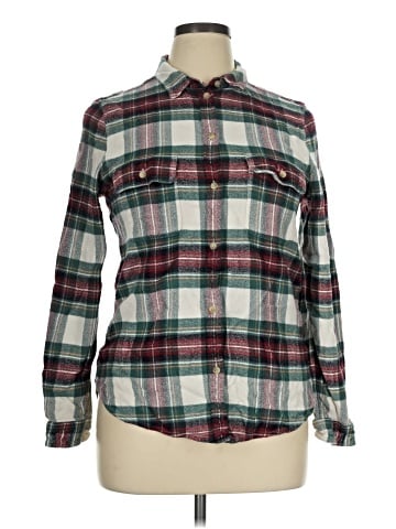 American Eagle Outfitters Long Sleeve Button-Down Shirt (view 1)