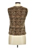Plisse 100% Polyester Brown Sleeveless Top Size M - photo 2