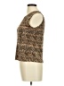 Plisse 100% Polyester Brown Sleeveless Top Size M - photo 5
