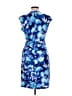 Chaps Print Blue Cocktail Dress Size L - photo 2