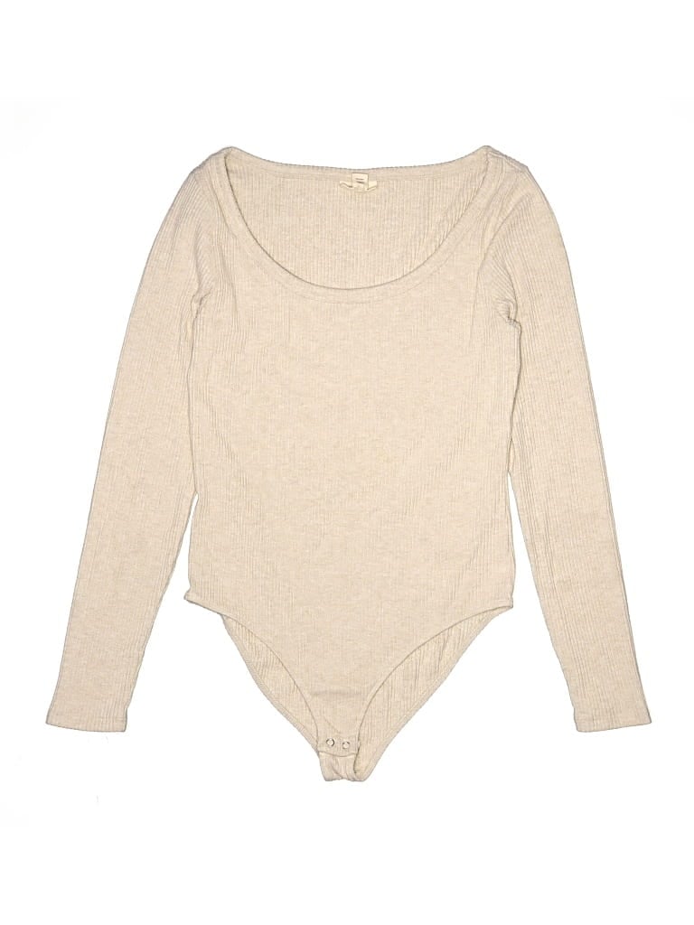 Pre-owned A.n.a. A New Approach Bodysuit In Tan