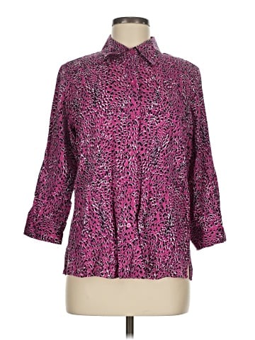 Foxcroft 3/4 Sleeve Button-Down Shirt (view 1)