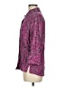Foxcroft Animal Print Purple 3/4 Sleeve Button-Down Shirt Size 8 - photo 5