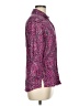 Foxcroft Animal Print Purple 3/4 Sleeve Button-Down Shirt Size 8 - photo 4
