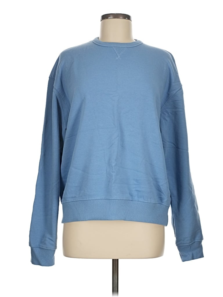 Pre-owned Denim And Flower Sweatshirt In Blue
