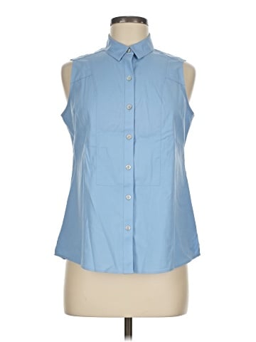 Foxcroft Sleeveless Button-Down Shirt (view 1)
