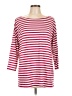 Talbots Stripes Red 3/4 Sleeve T-Shirt Size L - photo 1