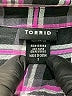 Torrid 100% Rayon Plaid Purple Long Sleeve Button-Down Shirt Size 1X Plus (1) - photo 7