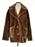 STAND STUDIO 100% Polyester Brown Faux Fur Jacket Size EU (FR) 36 / US 4 - photo 1