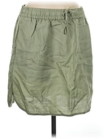 Madewell Linen-Blend Curved-Hem Mini Skirt (view 1)