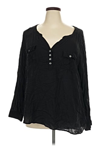 Torrid Long Sleeve Henley (view 1)