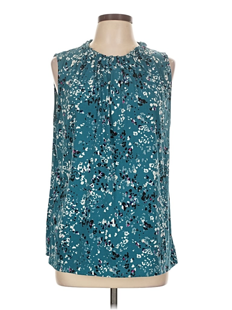 Pre-owned Croft & Barrow Sleeveless Blouse In Teal