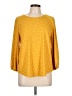 Adrianna Papell Polka Dots Yellow 3/4 Sleeve Blouse Size L - photo 1