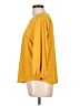 Adrianna Papell Polka Dots Yellow 3/4 Sleeve Blouse Size L - photo 5