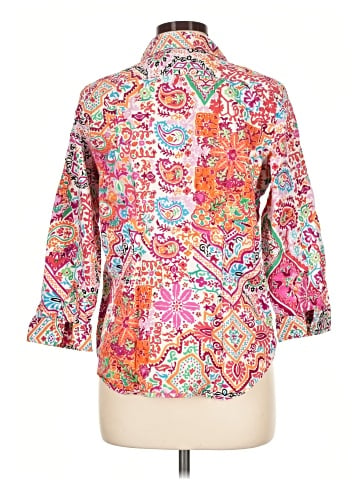 Lauren by Ralph Lauren 3/4 Sleeve Button-Down Shirt (view 2)