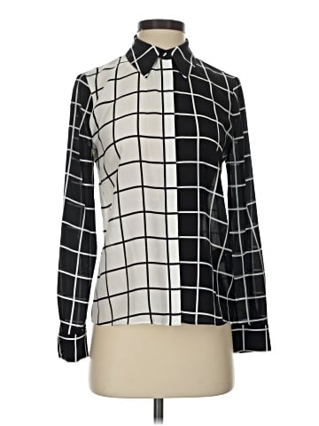 Alice + Olivia Long Sleeve Silk Top (view 1)