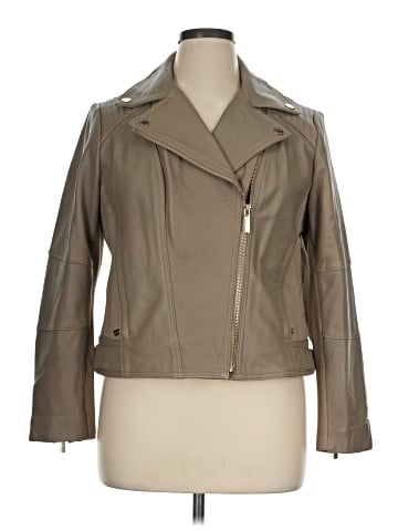 MICHAEL Michael Kors Leather Jacket (view 1)