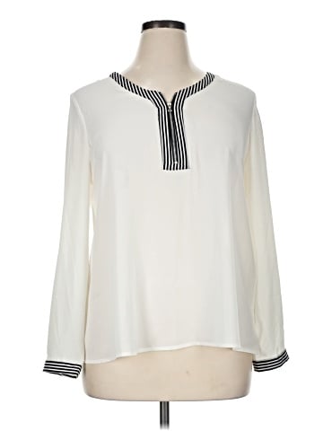 H By Halston Long Sleeve Blouse (view 1)