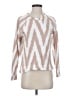 Lou & Grey for LOFT 100% Cotton Chevron-herringbone Ivory Pullover Sweater Size S - photo 1