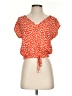 Sienna Sky 100% Polyester Orange Short Sleeve Blouse Size XS - photo 1
