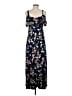 Nina Leonard Floral Black Casual Dress Size M - photo 2