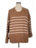 Gap 100% Cotton Stripes Brown Pullover Sweater Size XL - photo 1