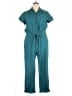 Prairie Underground 100% Cotton Solid Teal Jumpsuit Size XL - photo 1