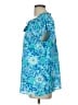 Talbots 100% Cotton Blue Short Sleeve Blouse Size L - photo 5