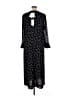 Ganni 100% Polyester Polka Dots Black Casual Dress Size EU 46 / US 16 - photo 2