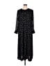 Ganni 100% Polyester Polka Dots Black Casual Dress Size EU 46 / US 16 - photo 1