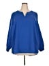 Lands' End 100% Polyester Blue 3/4 Sleeve Blouse Size 26 - photo 1