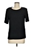 Worthington 100% Polyester Black Short Sleeve Top Size Med Petite - photo 1