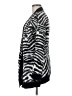 Aqua 100% Acrylic Zebra Print White Black Cardigan Size M - photo 5