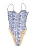J.Crew Paisley Blue One Piece Swimsuit Size 2 - photo 1