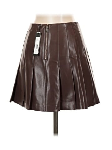 Alice + Olivia Faux Leather Skirt (view 2)