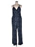 Gilli Polka Dots Blue Jumpsuit Size 1X - photo 1