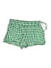 J.Crew 100% Linen Checkered-gingham Green Shorts Size S - photo 1