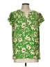 Daniel Rainn 100% Rayon Green Short Sleeve Blouse Size L - photo 1