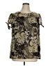 Apt. 9 100% Polyester Brown Short Sleeve Blouse Size XL - photo 1