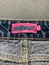 Edikted 100% Cotton Hearts Blue Denim Shorts Size M - photo 3