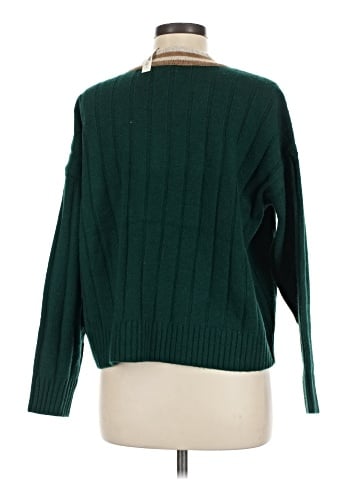 Madewell Tipped V-Neck Oversized Sweater (view 2)