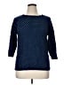 Coldwater Creek Polka Dots Blue Pullover Sweater Size 16 - photo 1