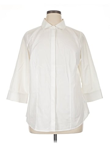 Talbots 3/4 Sleeve Button-Down Shirt (view 1)