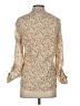 byCORPUS 100% Polyester Floral Ivory Long Sleeve Blouse Size S - photo 2