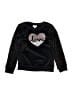 Cat & Jack 100% Polyester Hearts Black Sweatshirt Size 7 - 8 - photo 1