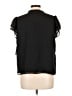 CeCe 100% Polyester Black Short Sleeve Blouse Size L - photo 2